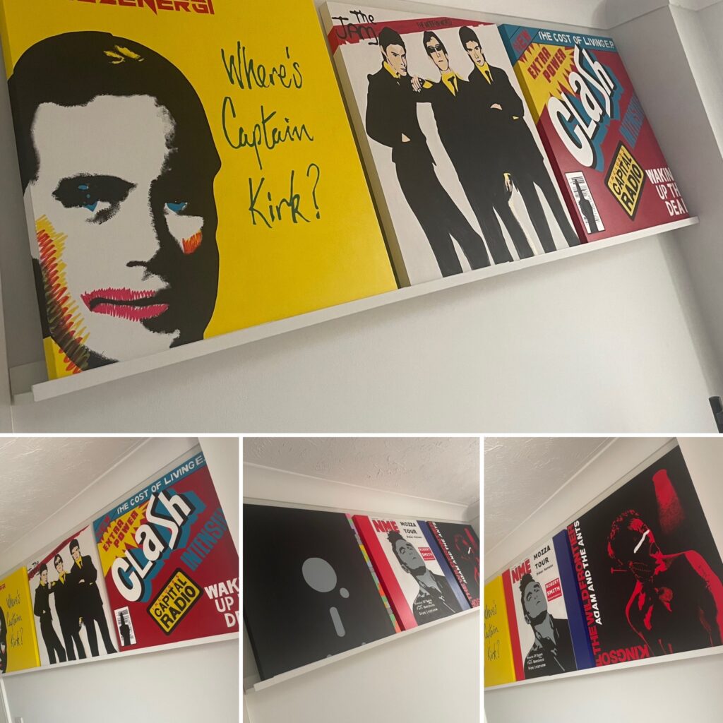 600mm Pop Art Acrylics Of Iconic Punk & New Wave Single Sleeves